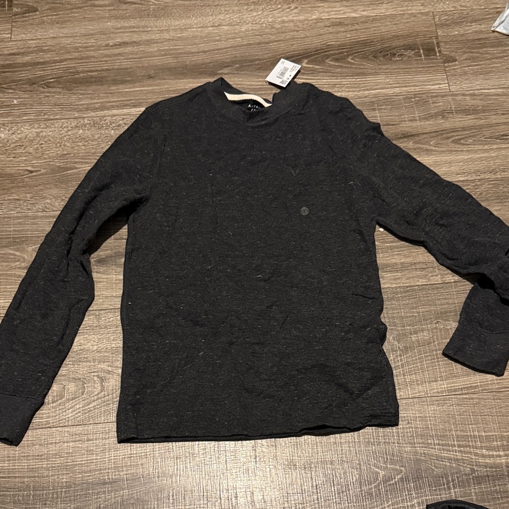 American Eagle Outfitters Dark Gray Long Sleeve Shirt